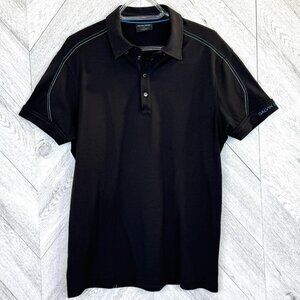 Galvin Green Polo Shirt Mens Size Medium Black Blue Snap Golf Ventil8